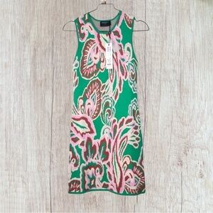 Minkpink Paisley Sierra Knit Mini Dress In Green Pink Multi NWT Size XS